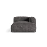 Martina Modulares Sofa Sitzelement, Rechte Seite, aus Boucle in Anthrazit (Monet Anthracite), 176x120 cm von Micadoni – Bild 1