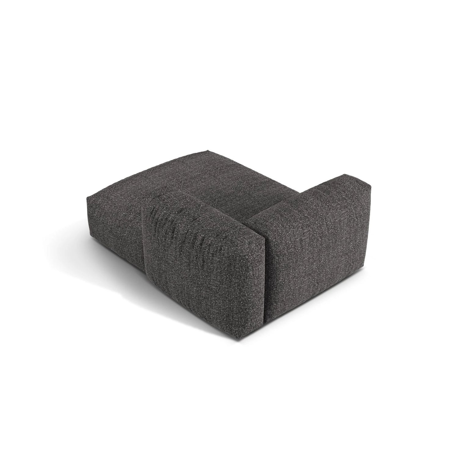 Martina Modulares Sofa Sitzelement, Rechte Seite, aus Boucle in Anthrazit (Monet Anthracite), 176x120 cm von Micadoni – Bild 4