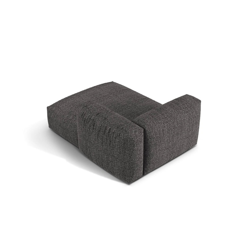 Martina Modulares Sofa Sitzelement, Rechte Seite, aus Boucle in Anthrazit (Monet Anthracite), 176x120 cm von Micadoni – Bild 4