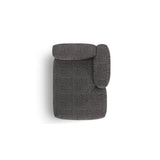 Martina Modulares Sofa Sitzelement, Rechte Seite, aus Boucle in Anthrazit (Monet Anthracite), 176x120 cm von Micadoni – Bild 5