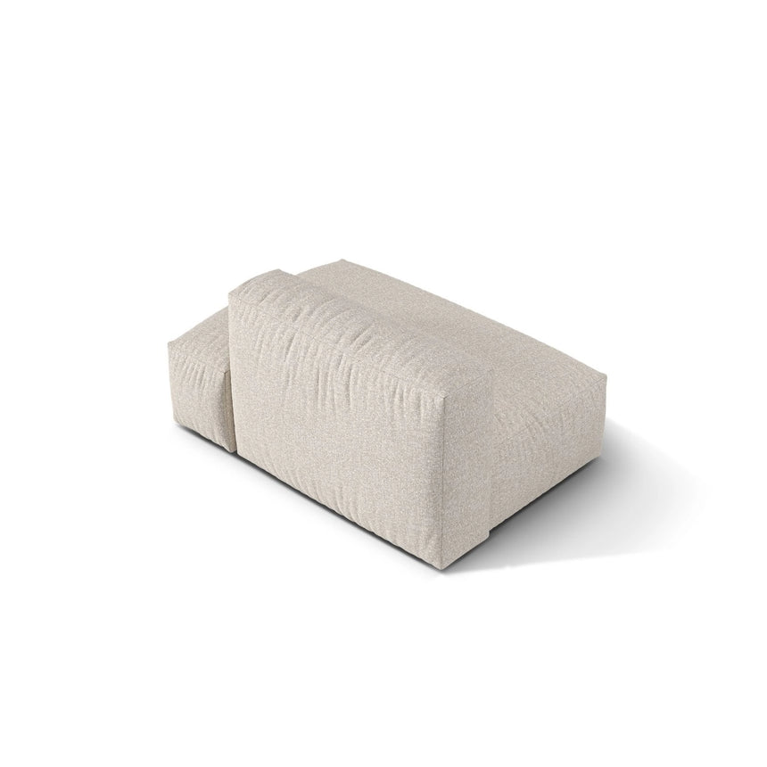 Martina Modulares Sofa Sitzelement, Rechte Seite, aus Boucle in Beige (Monet Sand), 133x106 cm
 von Micadoni – Bild 4