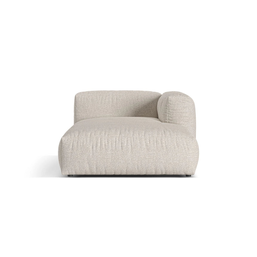 Martina Modulares Sofa Sitzelement, Rechte Seite, aus Boucle in Beige (Monet Sand), 176x120 cm von Micadoni – Bild 1