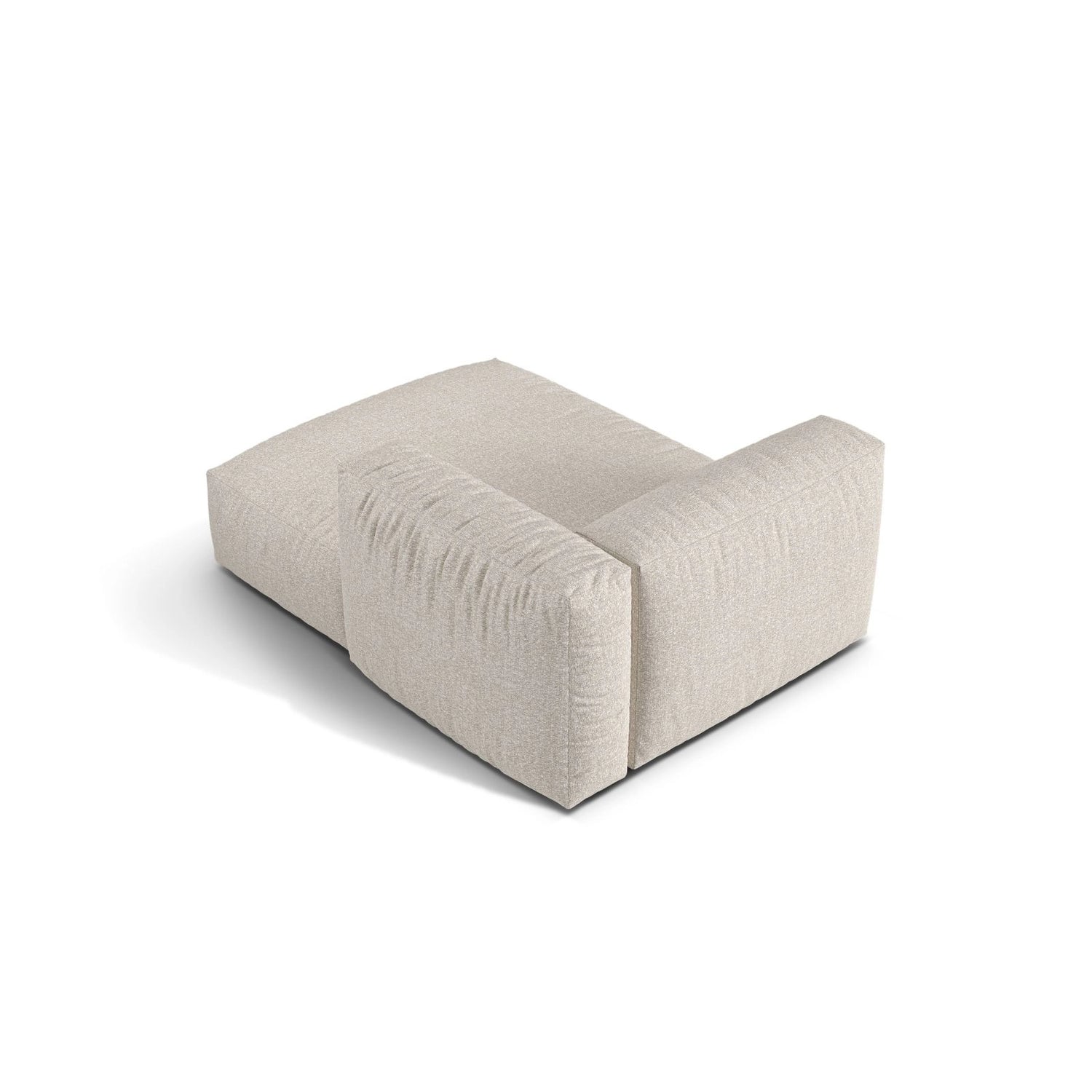 Martina Modulares Sofa Sitzelement, Rechte Seite, aus Boucle in Beige (Monet Sand), 176x120 cm von Micadoni – Bild 4