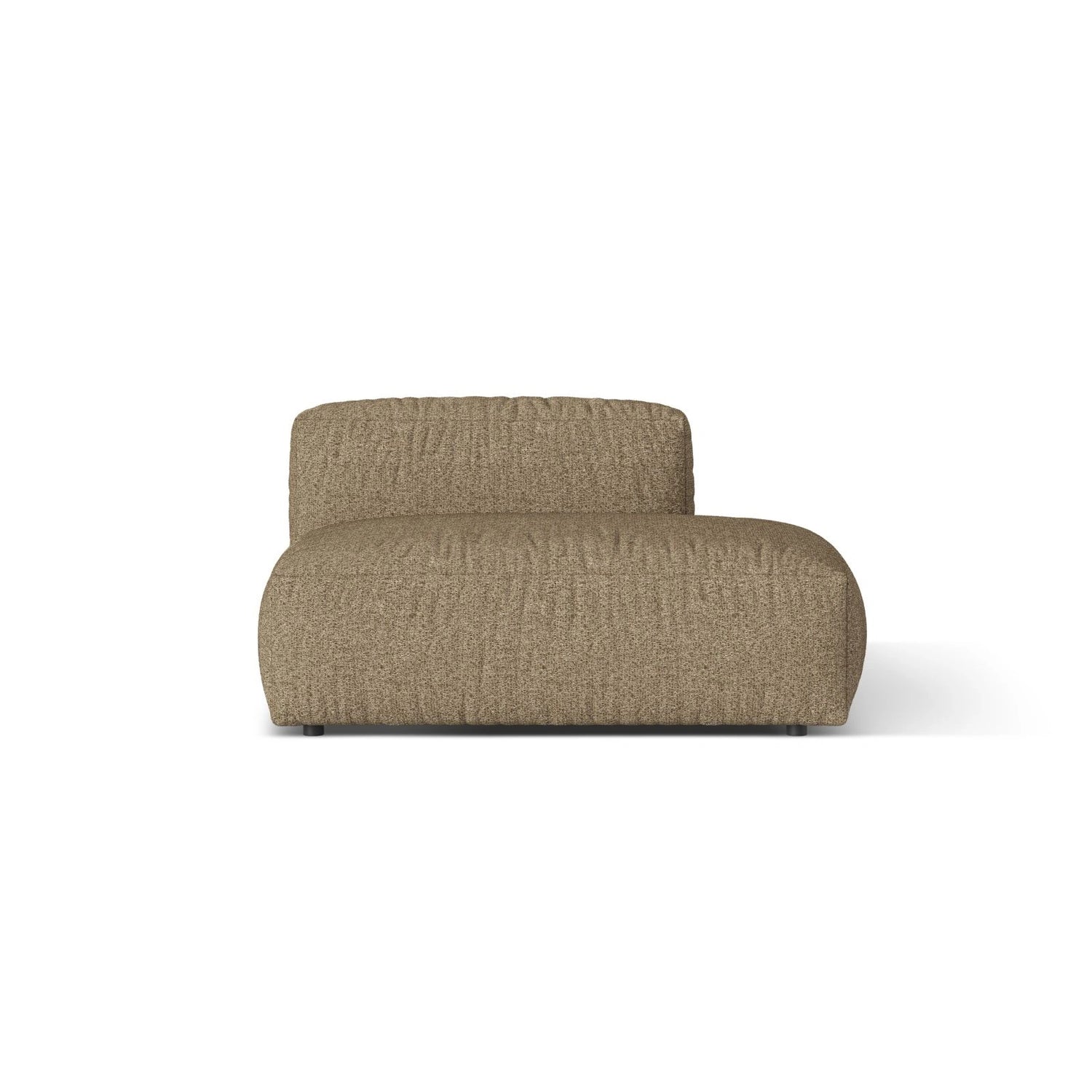 Martina Modulares Sofa Sitzelement, Rechte Seite, aus Boucle in Cappuccino (Monet Cappucino), 133x106 cm
 von Micadoni – Bild 1