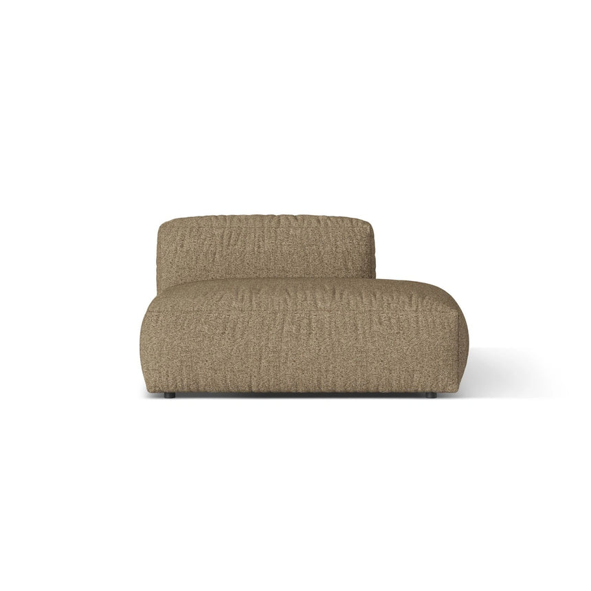 Martina Modulares Sofa Sitzelement, Rechte Seite, aus Boucle in Cappuccino (Monet Cappucino), 133x106 cm
 von Micadoni – Bild 1