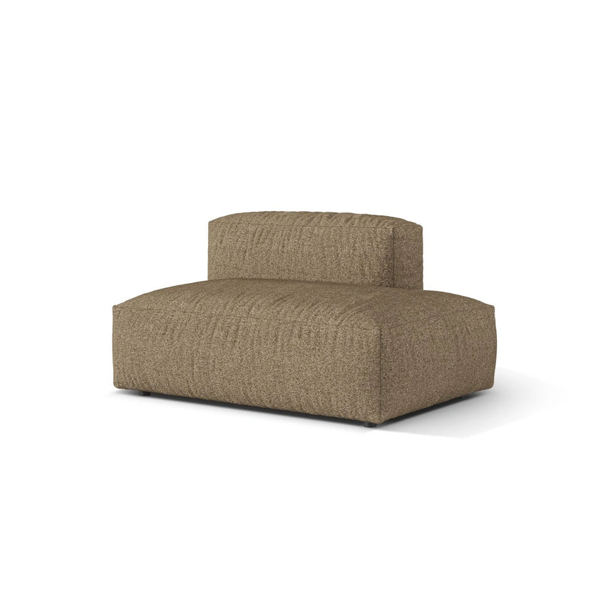Martina Modulares Sofa Sitzelement, Rechte Seite, aus Boucle in Cappuccino (Monet Cappucino), 133x106 cm
 von Micadoni – Bild 3