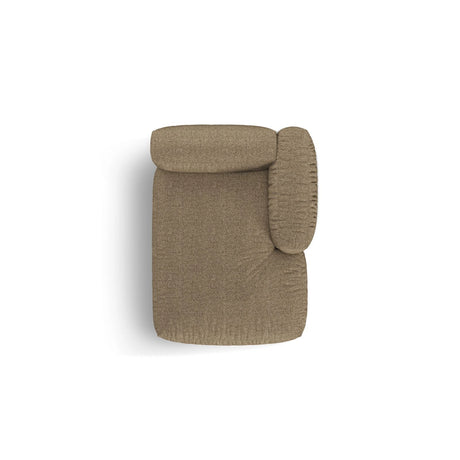 Martina Modulares Sofa Sitzelement, Rechte Seite, aus Boucle in Cappuccino (Monet Cappucino), 176x120 cm von Micadoni – Bild 5