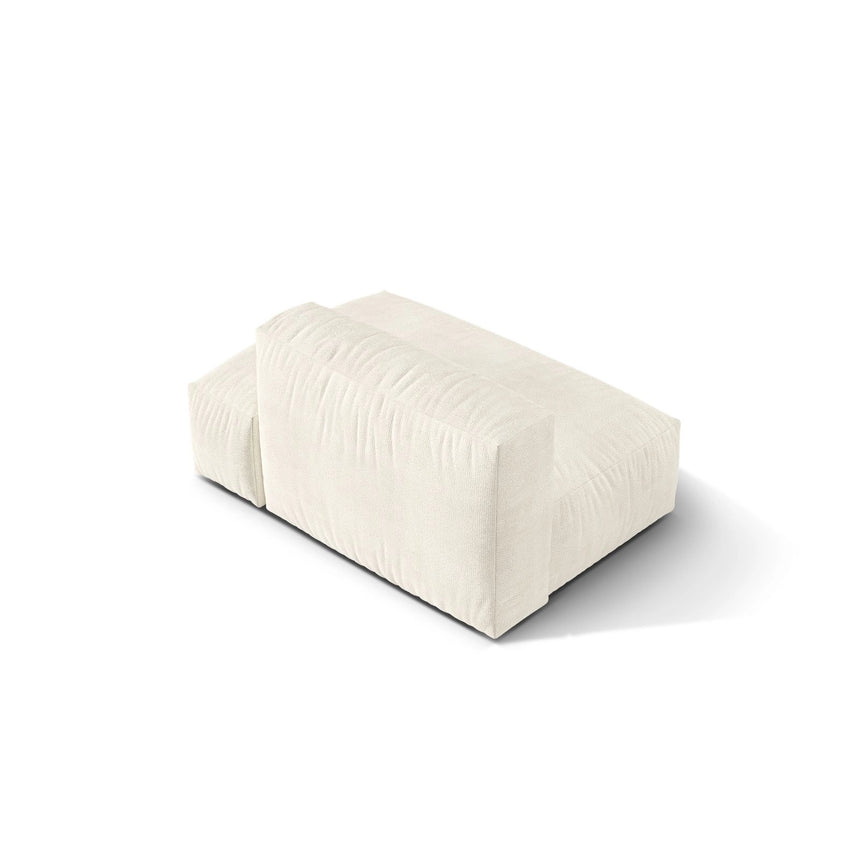 Martina Modulares Sofa Sitzelement, Rechte Seite, aus Boucle in Elfenbein (Monet Nata), 133x106 cm
 von Micadoni – Bild 4