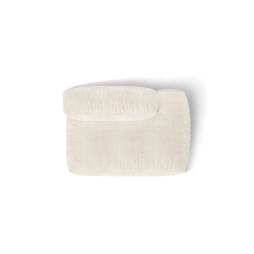 Martina Modulares Sofa Sitzelement, Rechte Seite, aus Boucle in Elfenbein (Monet Nata), 133x106 cm
 von Micadoni – Bild 5