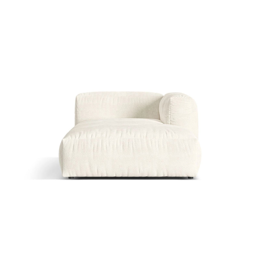 Martina Modulares Sofa Sitzelement, Rechte Seite, aus Boucle in Elfenbein (Monet Nata), 176x120 cm von Micadoni – Bild 1