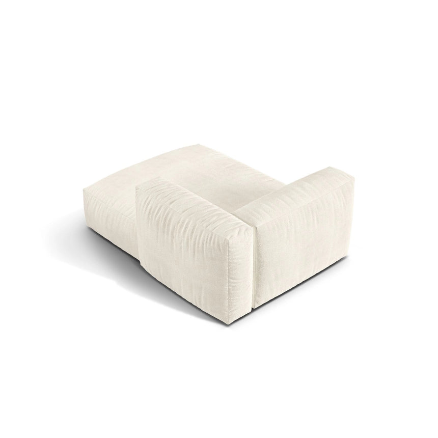 Martina Modulares Sofa Sitzelement, Rechte Seite, aus Boucle in Elfenbein (Monet Nata), 176x120 cm von Micadoni – Bild 4