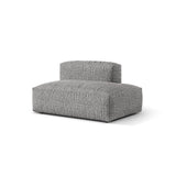 Martina Modulares Sofa Sitzelement, Rechte Seite, aus Boucle in Graphit (Monet Graphite), 133x106 cm
 von Micadoni – Bild 3