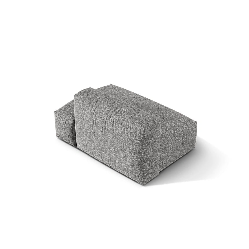 Martina Modulares Sofa Sitzelement, Rechte Seite, aus Boucle in Graphit (Monet Graphite), 133x106 cm
 von Micadoni – Bild 4