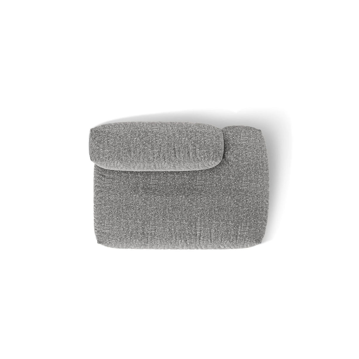 Martina Modulares Sofa Sitzelement, Rechte Seite, aus Boucle in Graphit (Monet Graphite), 133x106 cm
 von Micadoni – Bild 5