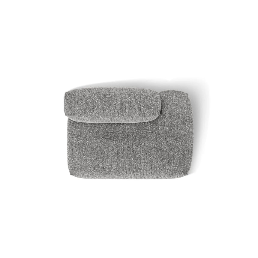 Martina Modulares Sofa Sitzelement, Rechte Seite, aus Boucle in Graphit (Monet Graphite), 133x106 cm
 von Micadoni – Bild 5
