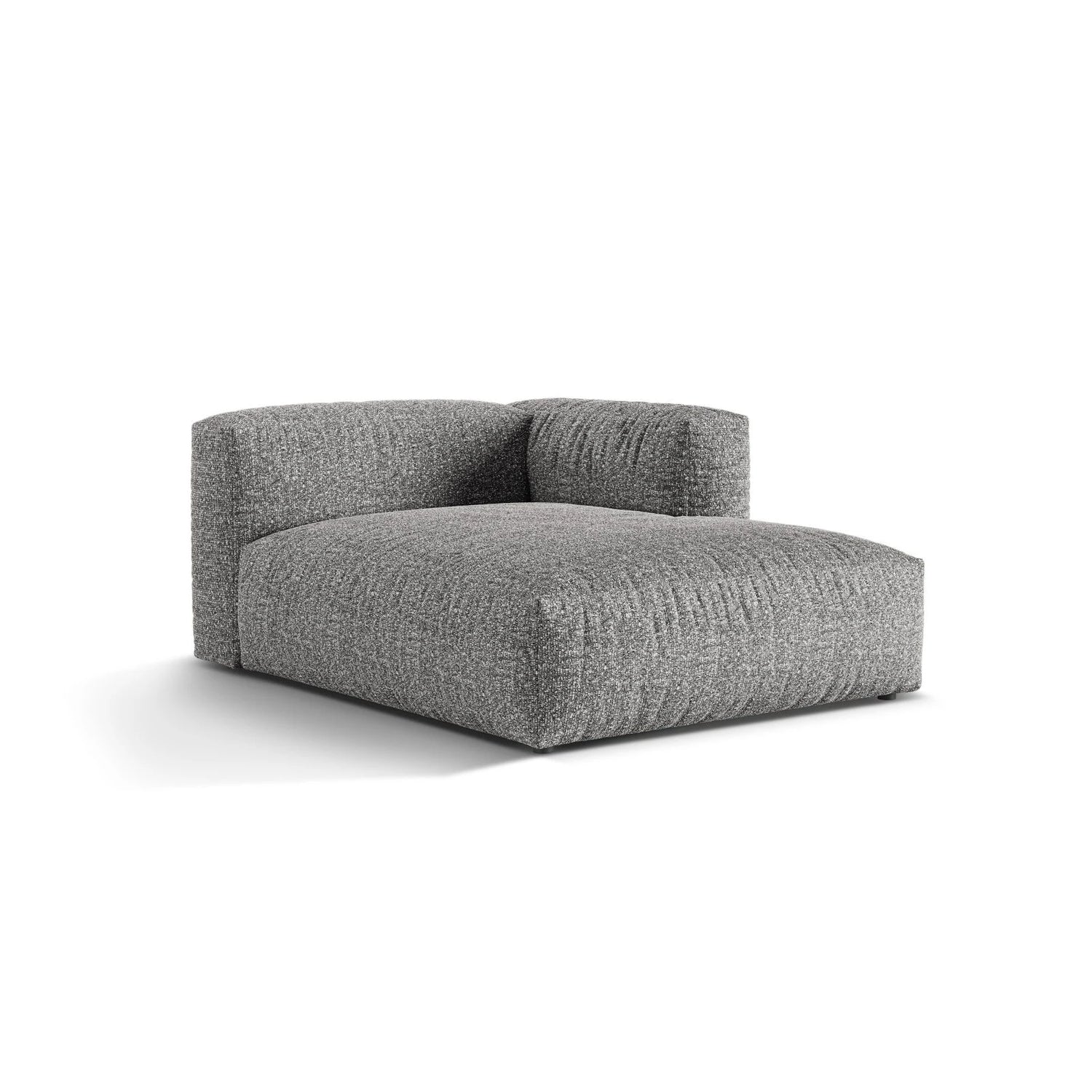 Martina Modulares Sofa Sitzelement, Rechte Seite, aus Boucle in Graphit (Monet Graphite), 176x120 cm von Micadoni – Bild 3