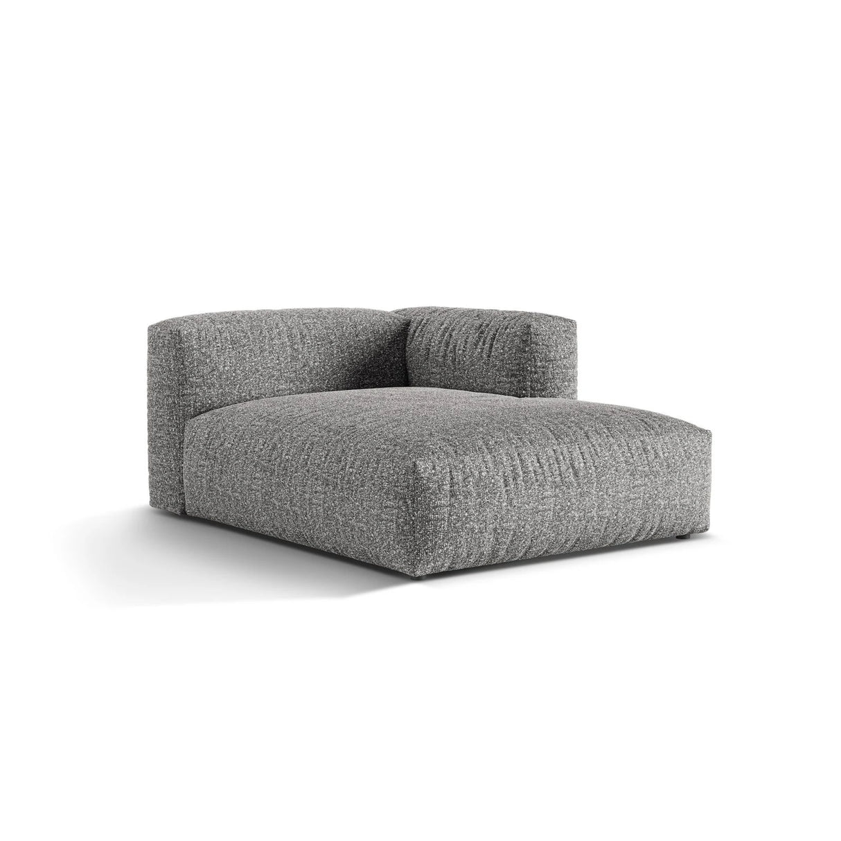 Martina Modulares Sofa Sitzelement, Rechte Seite, aus Boucle in Graphit (Monet Graphite), 176x120 cm von Micadoni – Bild 3
