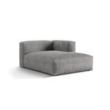 Martina Modulares Sofa Sitzelement, Rechte Seite, aus Boucle in Graphit (Monet Graphite), 176x120 cm von Micadoni – Bild 3