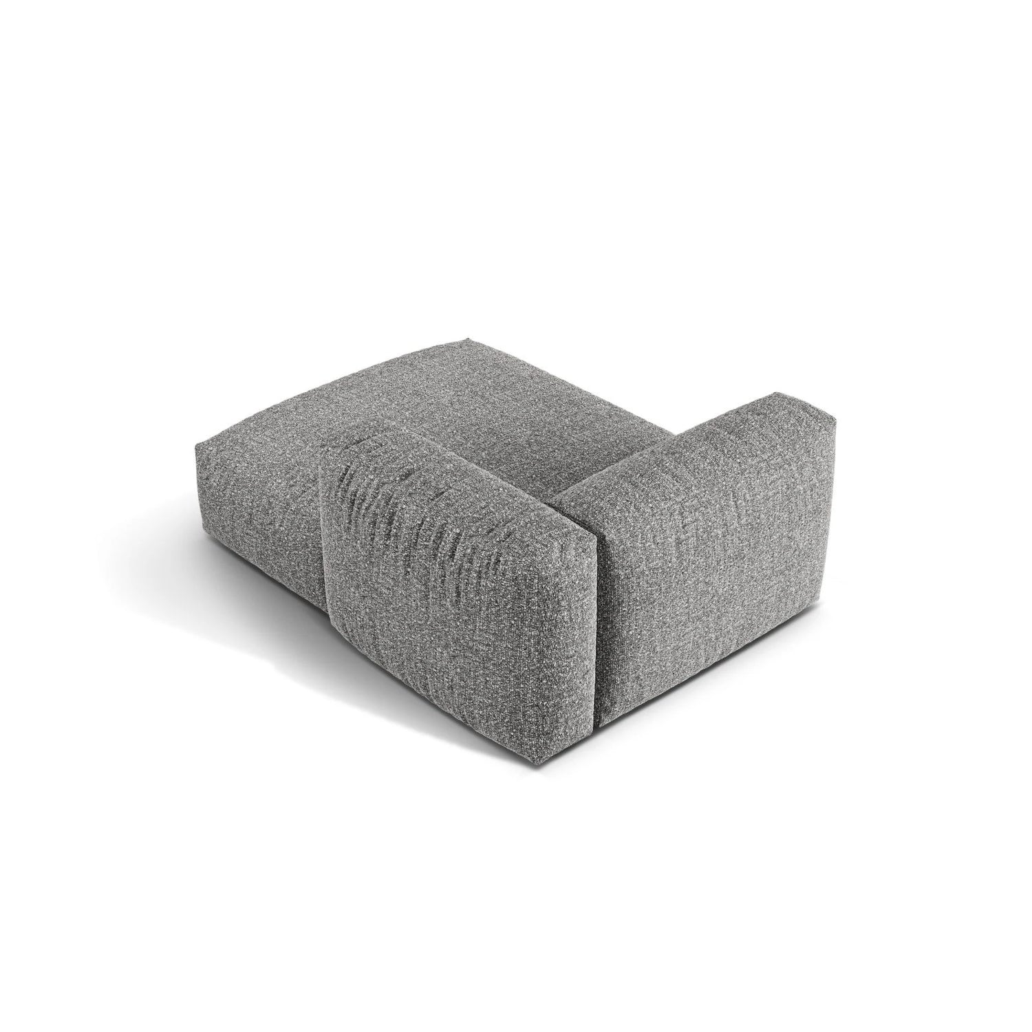 Martina Modulares Sofa Sitzelement, Rechte Seite, aus Boucle in Graphit (Monet Graphite), 176x120 cm von Micadoni – Bild 4