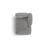 Martina Modulares Sofa Sitzelement, Rechte Seite, aus Boucle in Graphit (Monet Graphite), 176x120 cm von Micadoni – Bild 5