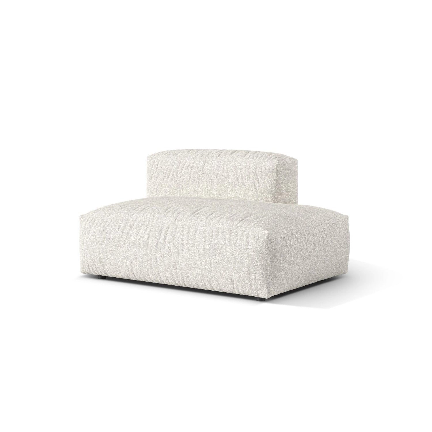 Martina Modulares Sofa Sitzelement, Rechte Seite, aus Boucle in Grau Beige meliert (Monet Pearl), 133x106 cm
 von Micadoni – Bild 3