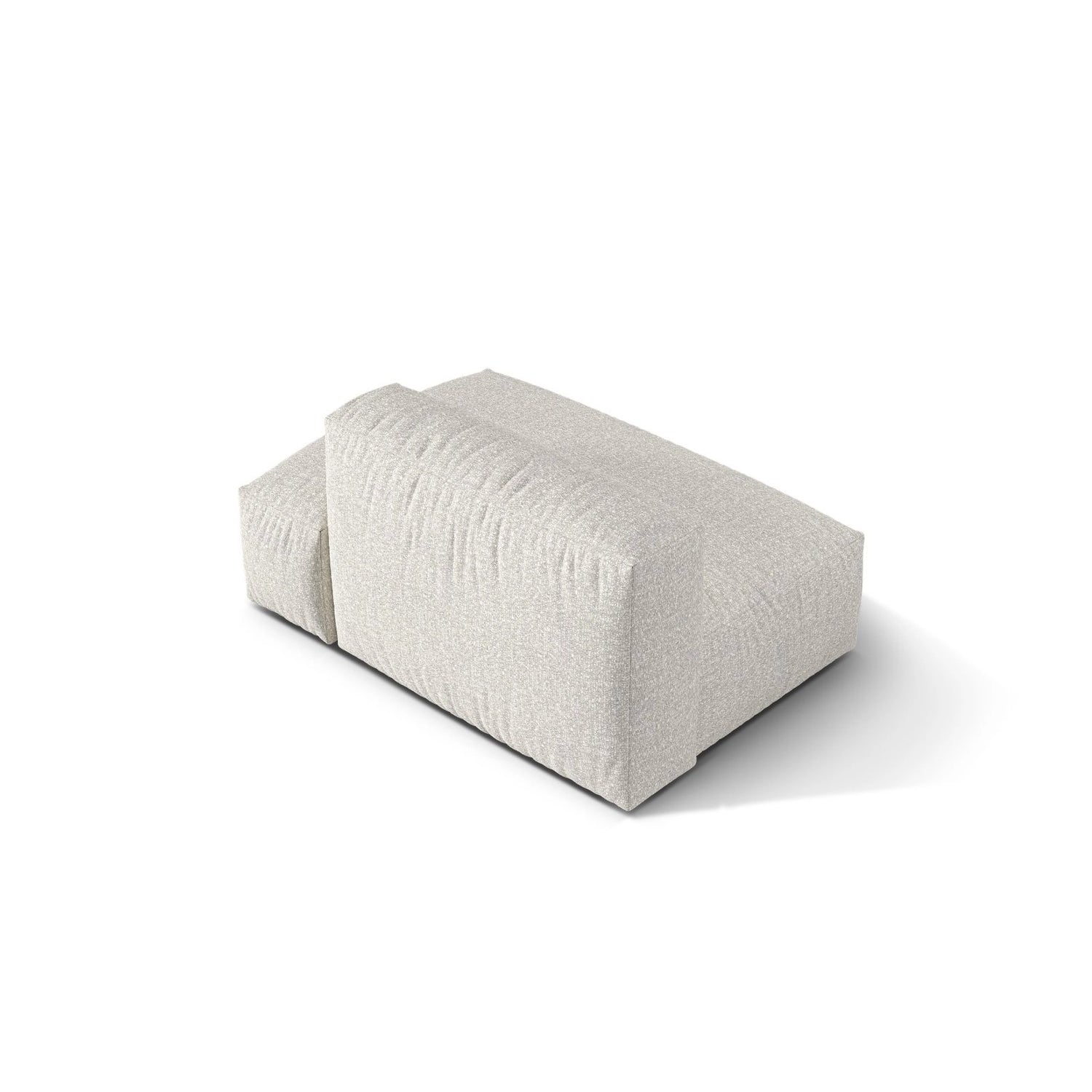 Martina Modulares Sofa Sitzelement, Rechte Seite, aus Boucle in Grau Beige meliert (Monet Pearl), 133x106 cm
 von Micadoni – Bild 4
