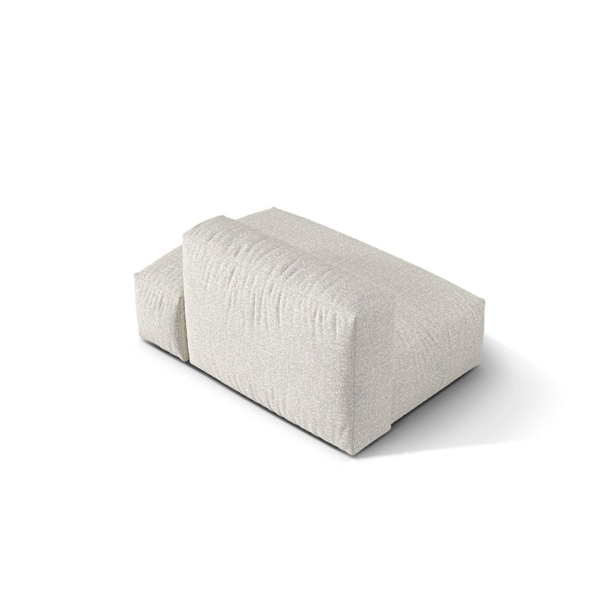 Martina Modulares Sofa Sitzelement, Rechte Seite, aus Boucle in Grau Beige meliert (Monet Pearl), 133x106 cm
 von Micadoni – Bild 4