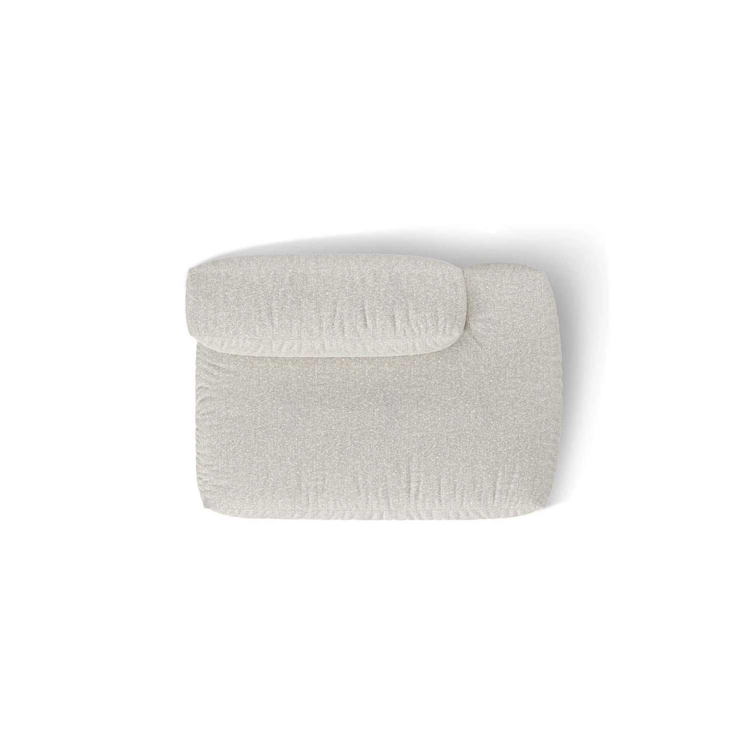 Martina Modulares Sofa Sitzelement, Rechte Seite, aus Boucle in Grau Beige meliert (Monet Pearl), 133x106 cm
 von Micadoni – Bild 5