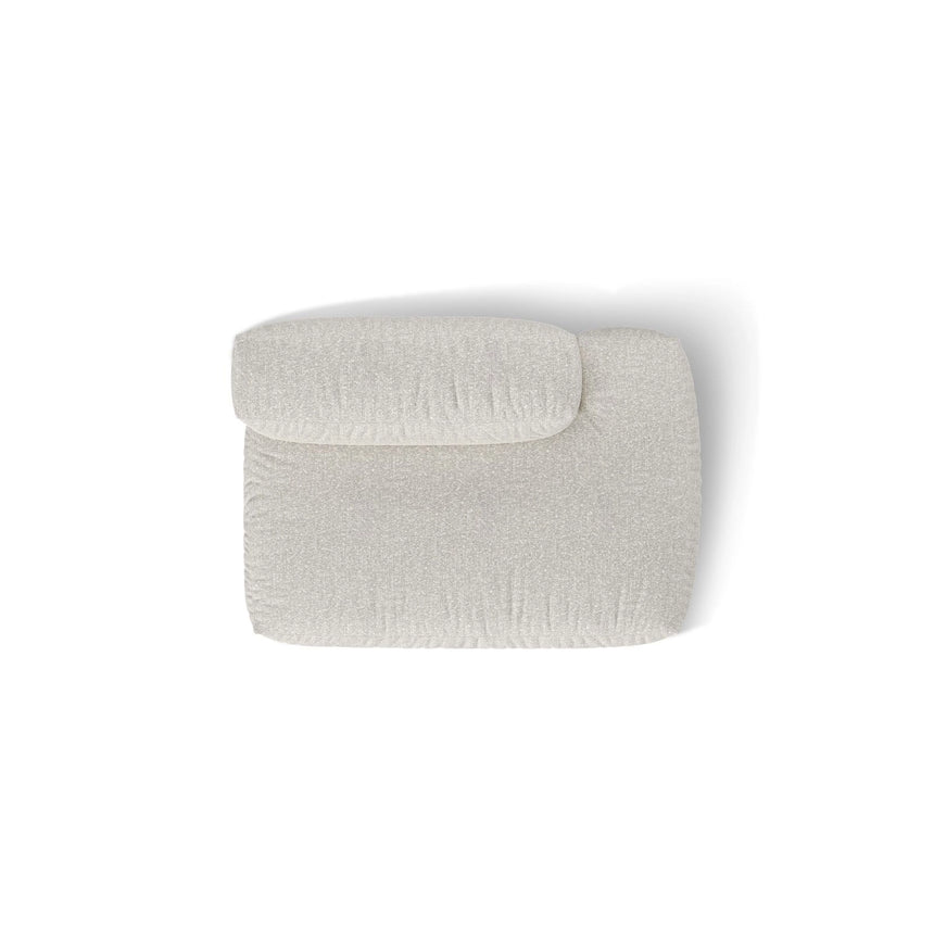 Martina Modulares Sofa Sitzelement, Rechte Seite, aus Boucle in Grau Beige meliert (Monet Pearl), 133x106 cm
 von Micadoni – Bild 5