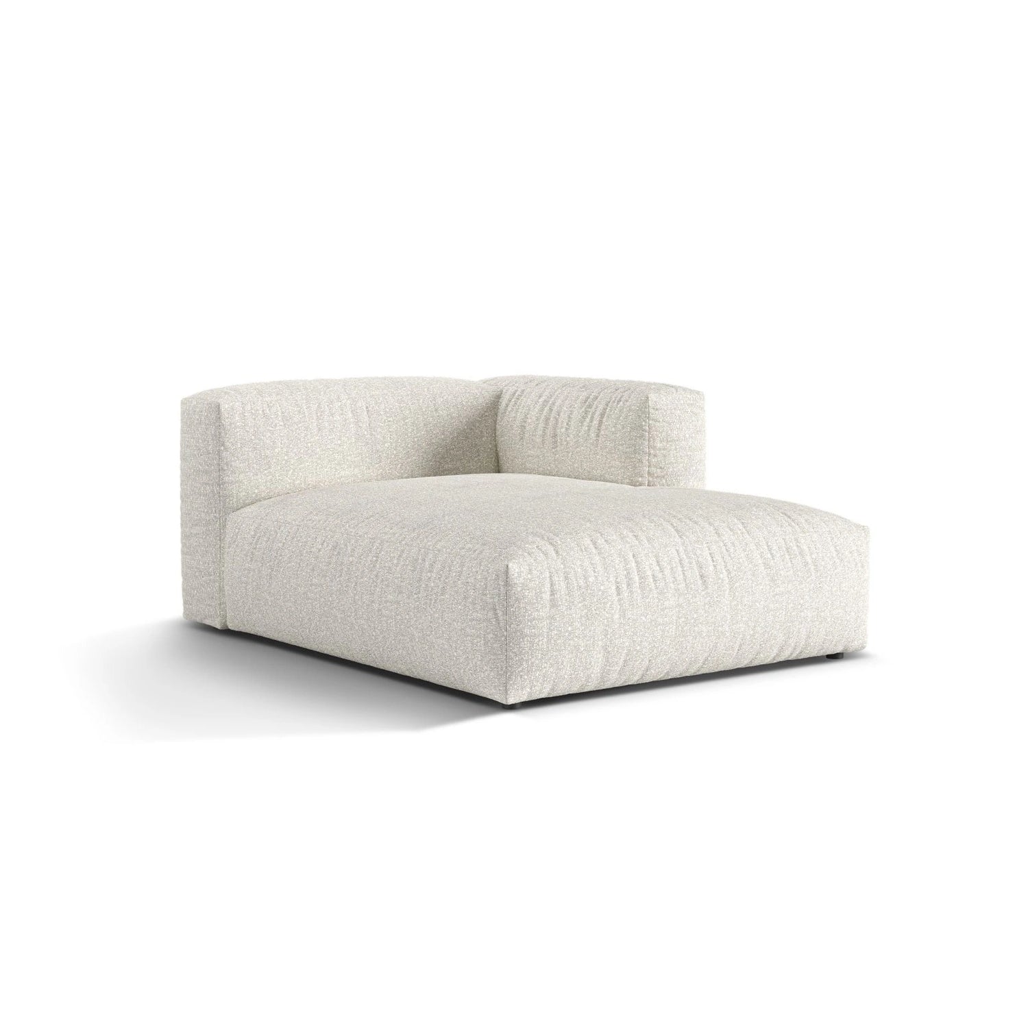 Martina Modulares Sofa Sitzelement, Rechte Seite, aus Boucle in Grau Beige meliert (Monet Pearl), 176x120 cm von Micadoni – Bild 3
