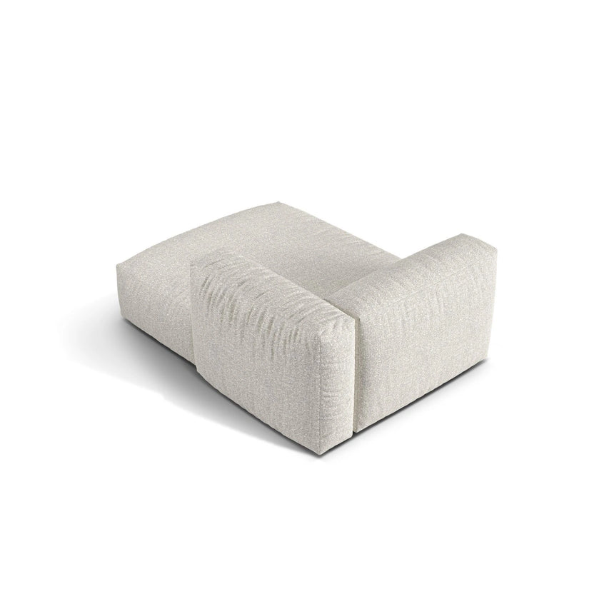 Martina Modulares Sofa Sitzelement, Rechte Seite, aus Boucle in Grau Beige meliert (Monet Pearl), 176x120 cm von Micadoni – Bild 4