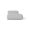 Martina Modulares Sofa Sitzelement, Rechte Seite, aus Boucle in Silber (Monet Silver), 133x106 cm
 von Micadoni – Bild 1