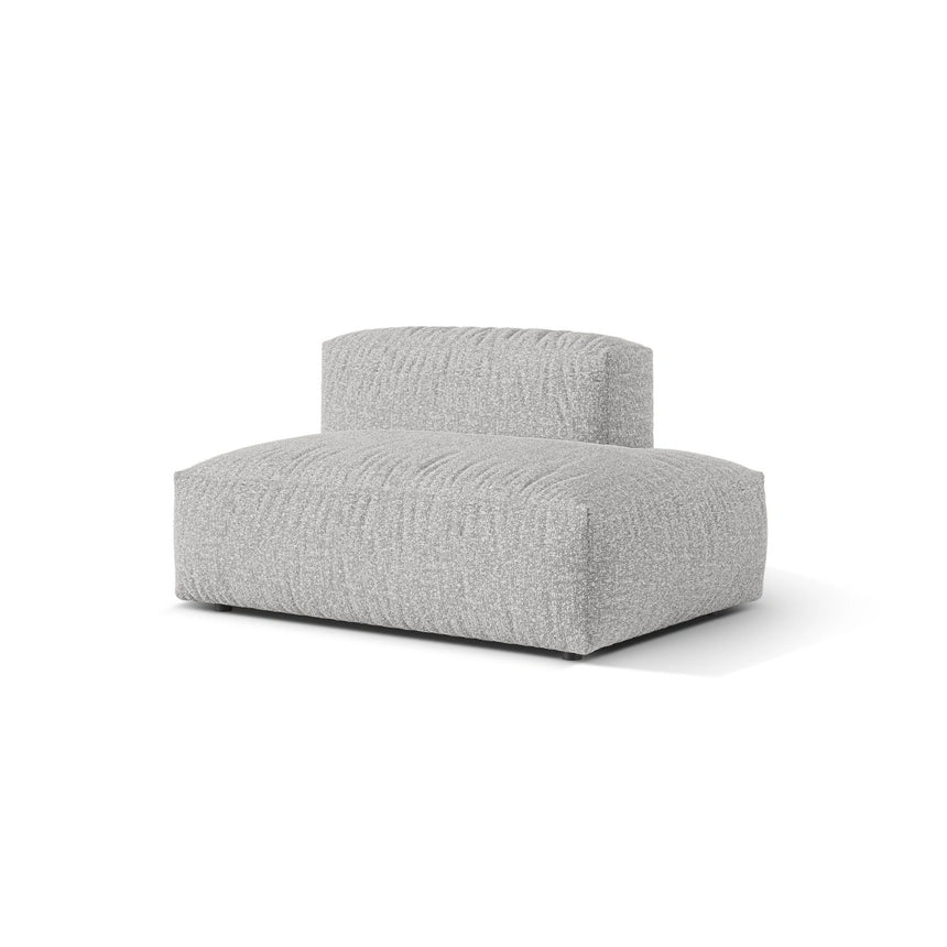 Martina Modulares Sofa Sitzelement, Rechte Seite, aus Boucle in Silber (Monet Silver), 133x106 cm
 von Micadoni – Bild 3