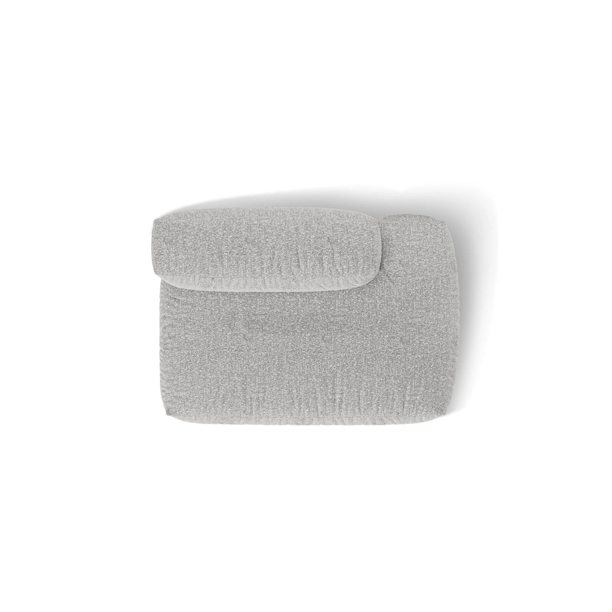 Martina Modulares Sofa Sitzelement, Rechte Seite, aus Boucle in Silber (Monet Silver), 133x106 cm
 von Micadoni – Bild 5