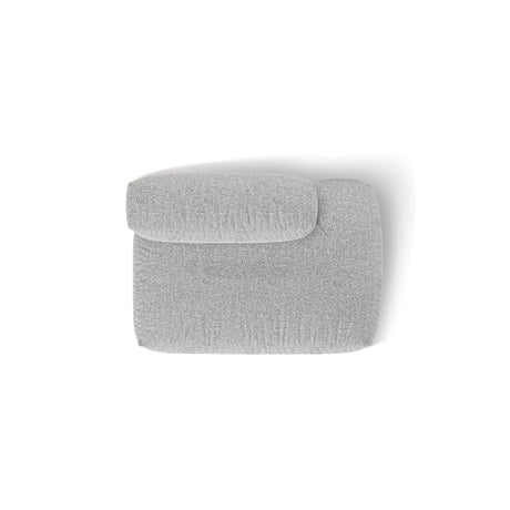 Martina Modulares Sofa Sitzelement, Rechte Seite, aus Boucle in Silber (Monet Silver), 133x106 cm
 von Micadoni – Bild 5