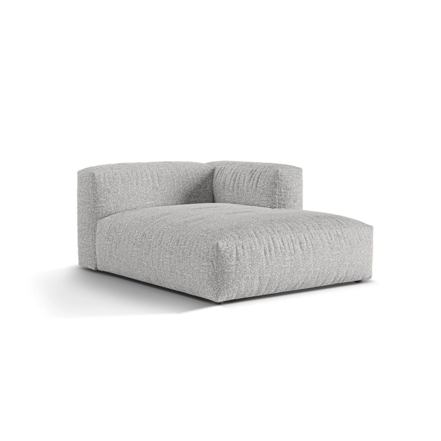 Martina Modulares Sofa Sitzelement, Rechte Seite, aus Boucle in Silber (Monet Silver), 176x120 cm von Micadoni – Bild 3