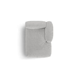 Martina Modulares Sofa Sitzelement, Rechte Seite, aus Boucle in Silber (Monet Silver), 176x120 cm von Micadoni – Bild 5