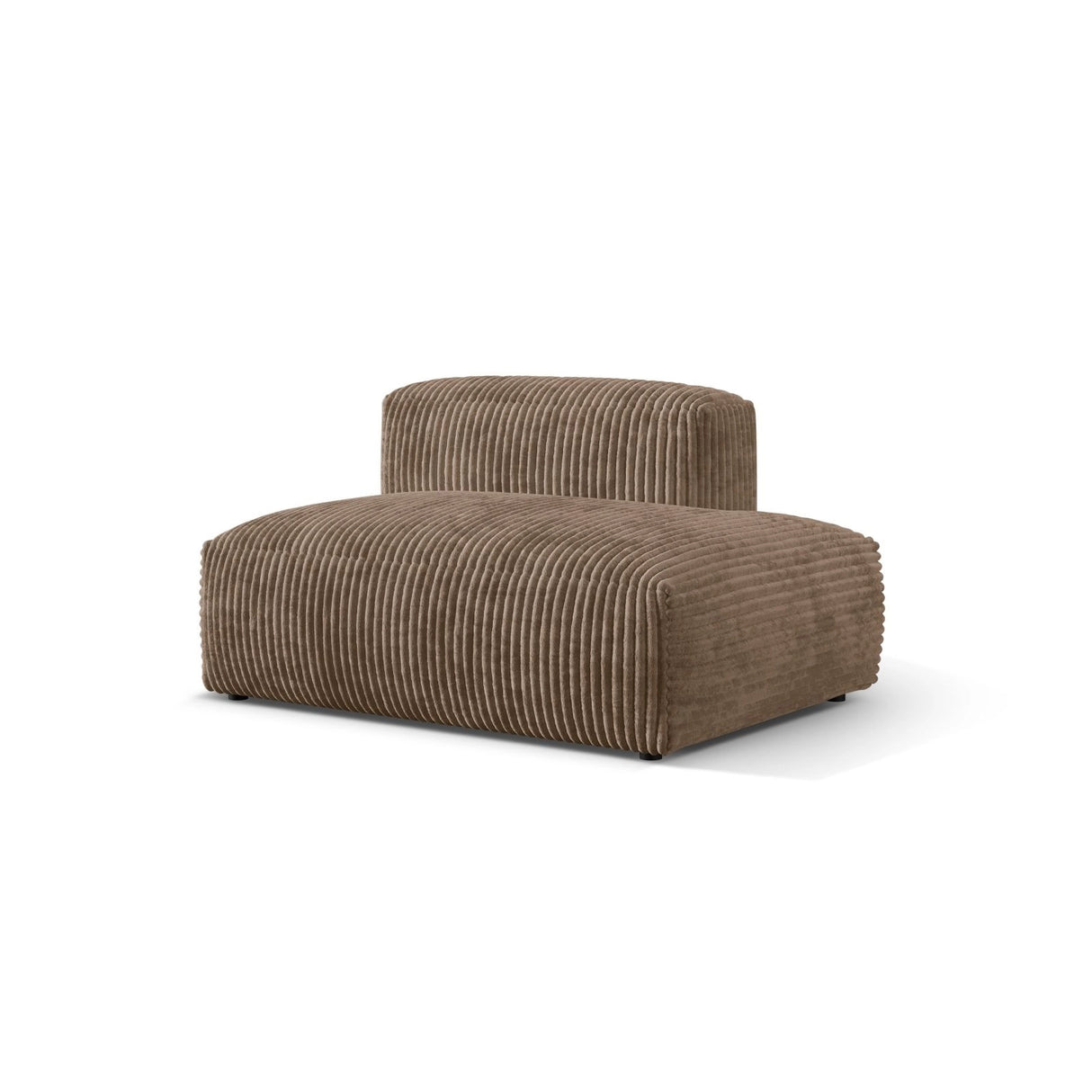 Martina Modulares Sofa Sitzelement, Rechte Seite, aus Cord in Acorn (Tilia 17), 133x106 cm
 von Micadoni – Bild 3