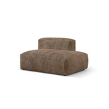 Martina Modulares Sofa Sitzelement, Rechte Seite, aus Cord in Acorn (Tilia 17), 133x106 cm
 von Micadoni – Bild 3