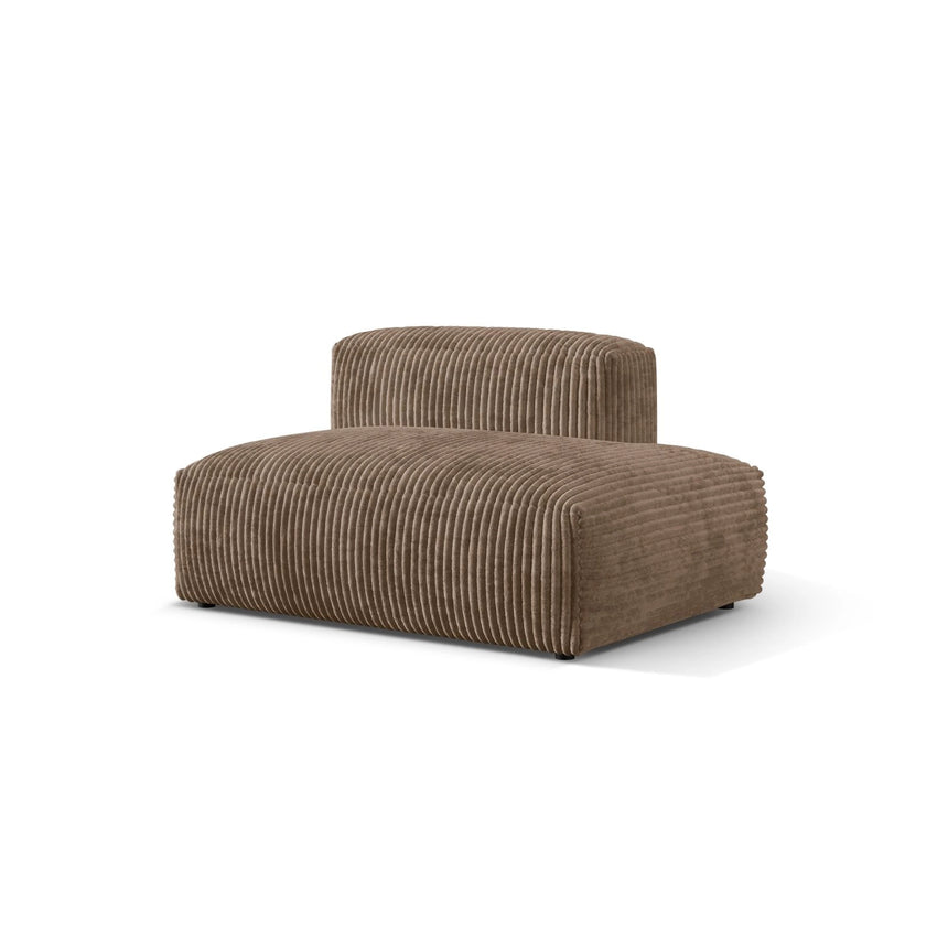 Martina Modulares Sofa Sitzelement, Rechte Seite, aus Cord in Acorn (Tilia 17), 133x106 cm
 von Micadoni – Bild 3