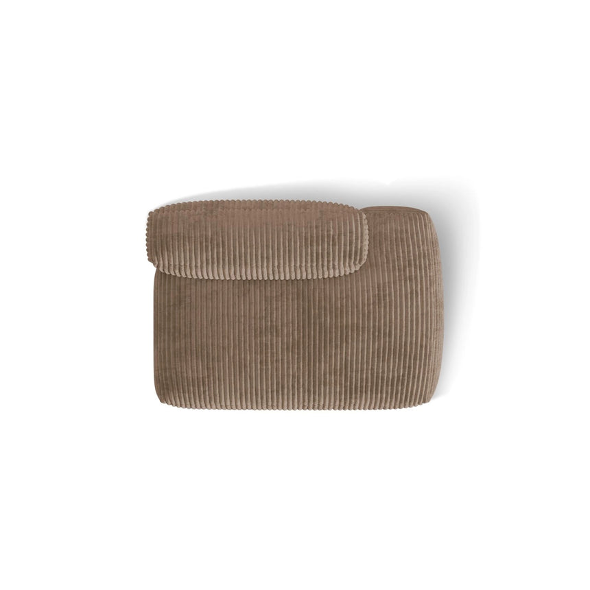 Martina Modulares Sofa Sitzelement, Rechte Seite, aus Cord in Acorn (Tilia 17), 133x106 cm
 von Micadoni – Bild 5