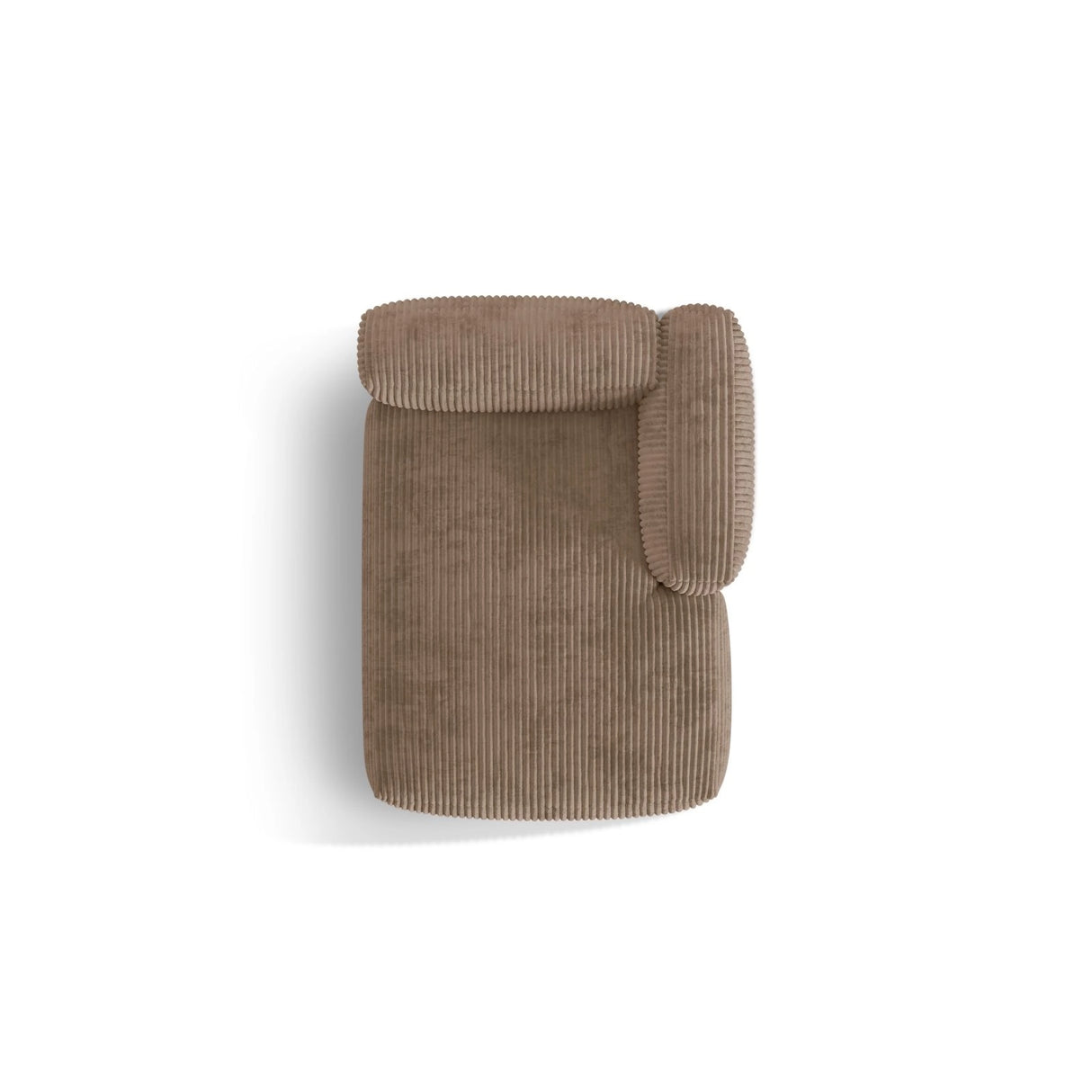 Martina Modulares Sofa Sitzelement, Rechte Seite, aus Cord in Acorn (Tilia 17), 176x120 cm von Micadoni – Bild 5
