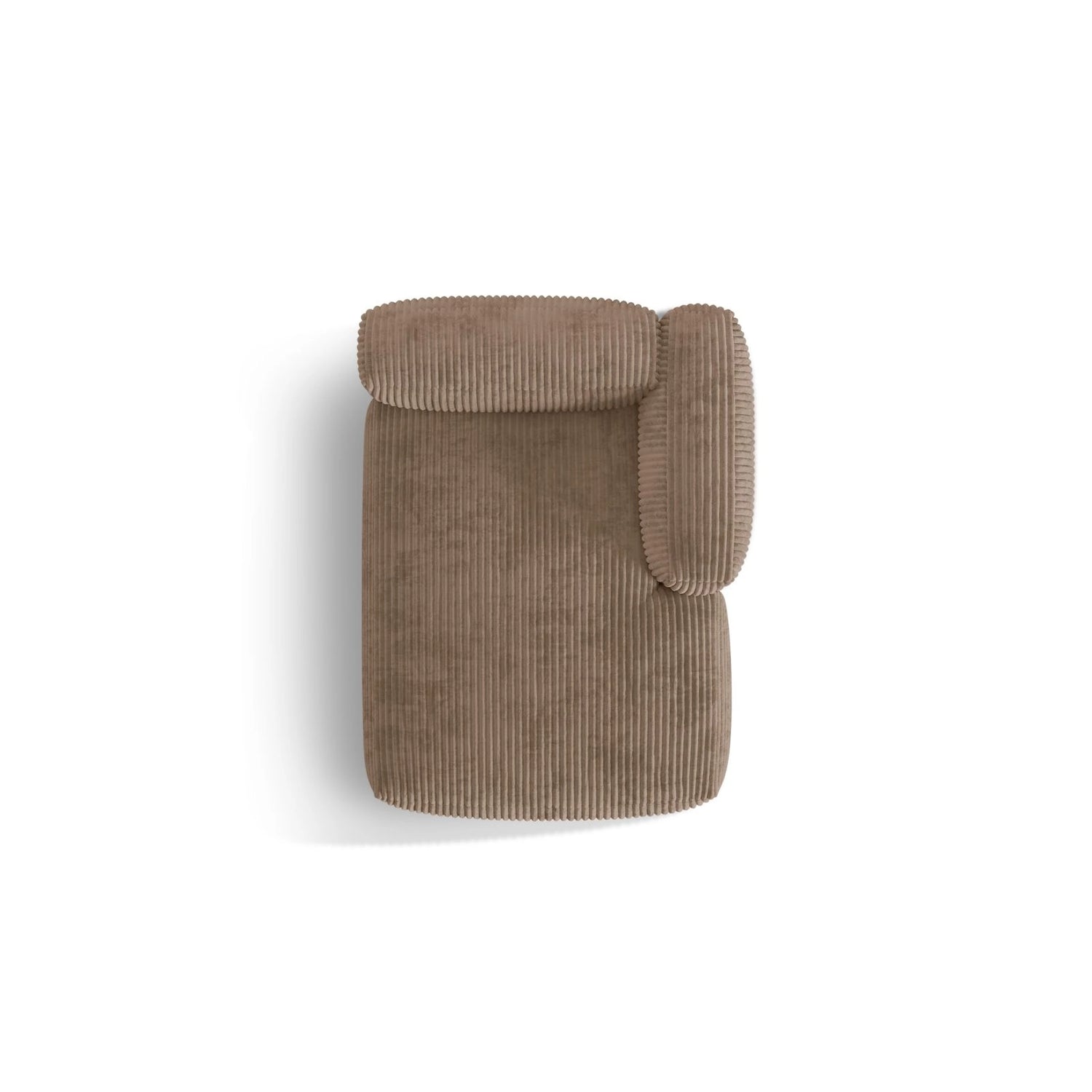Martina Modulares Sofa Sitzelement, Rechte Seite, aus Cord in Acorn (Tilia 17), 176x120 cm von Micadoni – Bild 5