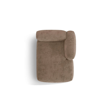 Martina Modulares Sofa Sitzelement, Rechte Seite, aus Cord in Acorn (Tilia 17), 176x120 cm von Micadoni – Bild 5