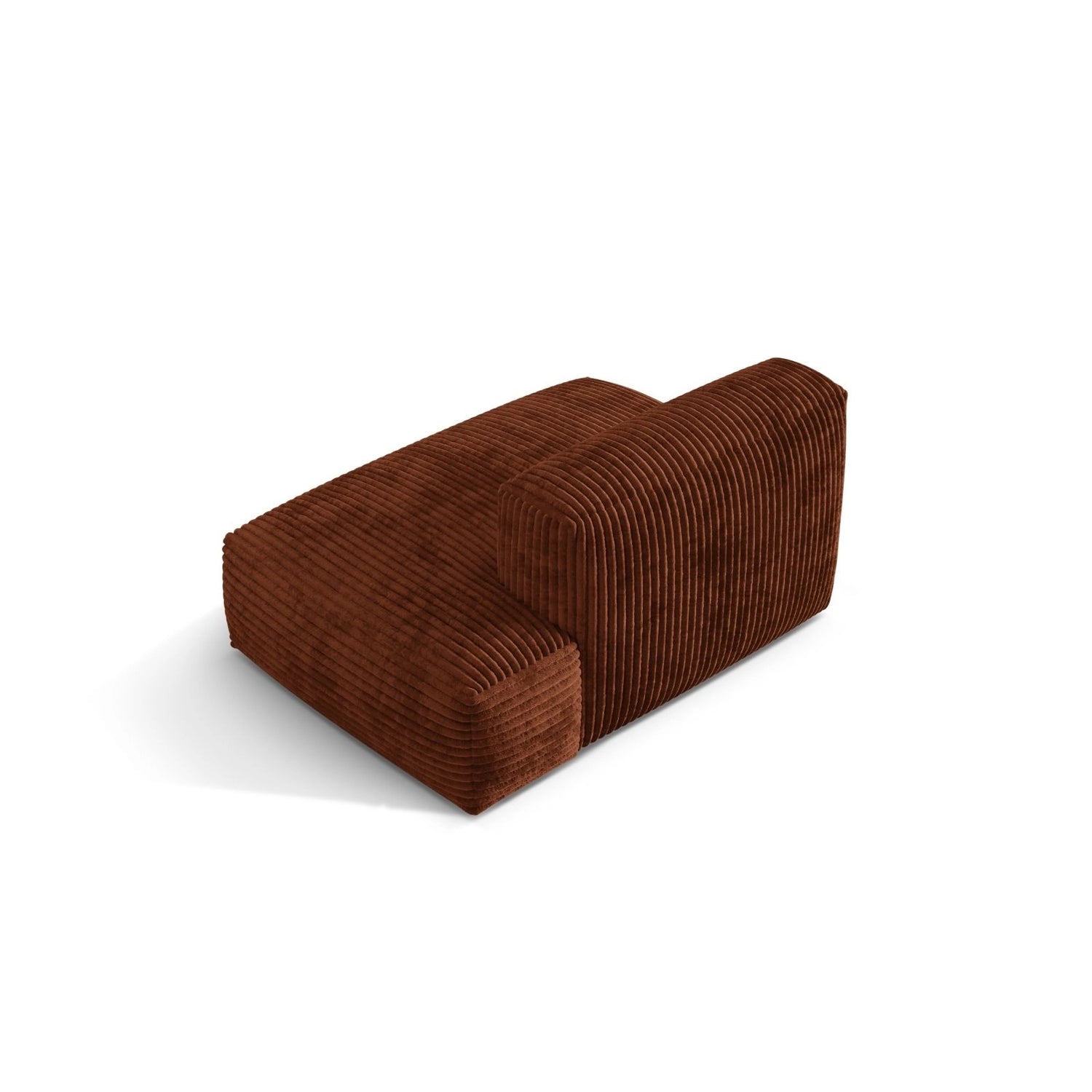 Martina Modulares Sofa Sitzelement, Rechte Seite, aus Cord in Brick (Tilia 52), 133x106 cm
 von Micadoni – Bild 4
