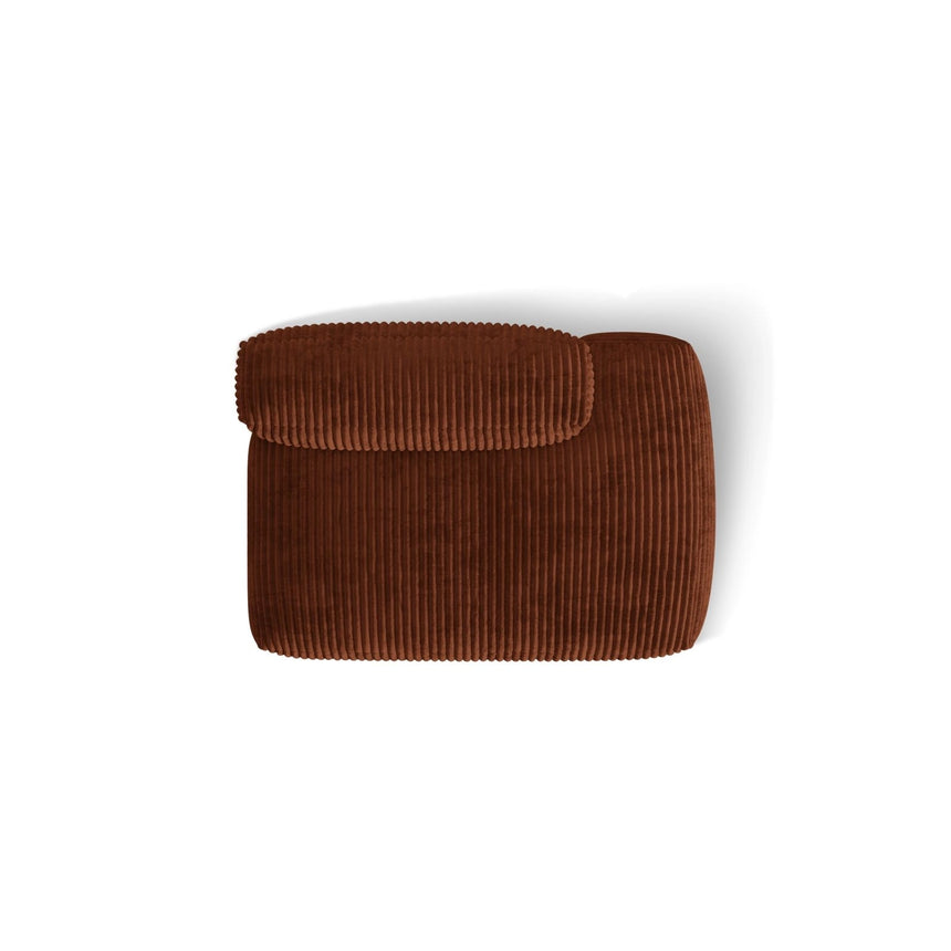 Martina Modulares Sofa Sitzelement, Rechte Seite, aus Cord in Brick (Tilia 52), 133x106 cm
 von Micadoni – Bild 5