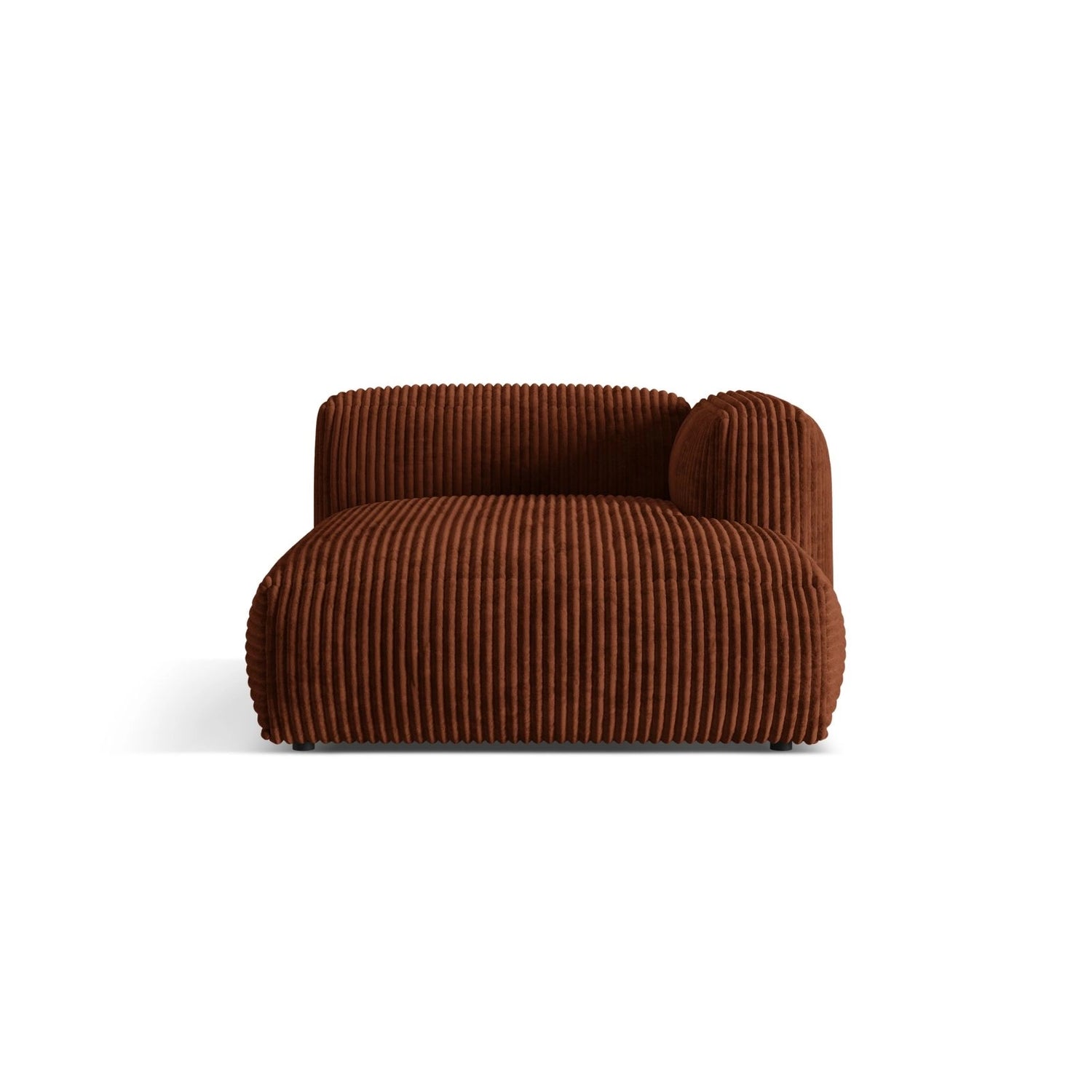 Martina Modulares Sofa Sitzelement, Rechte Seite, aus Cord in Brick (Tilia 52), 176x120 cm von Micadoni – Bild 1