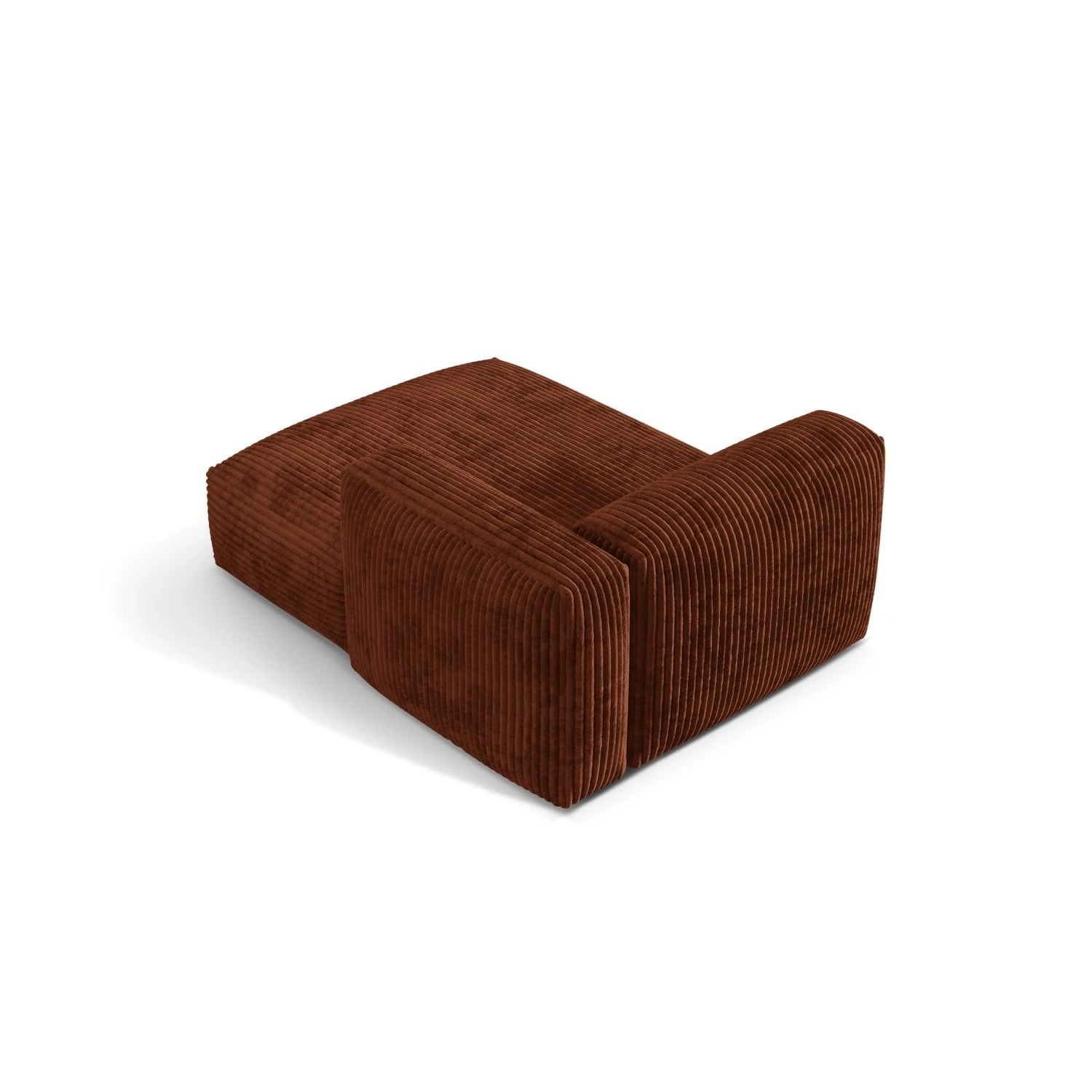 Martina Modulares Sofa Sitzelement, Rechte Seite, aus Cord in Brick (Tilia 52), 176x120 cm von Micadoni – Bild 4