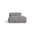 Martina Modulares Sofa Sitzelement, Rechte Seite, aus Cord in Hellgrau (Tilia 86), 133x106 cm
 von Micadoni – Bild 1