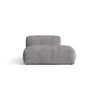 Martina Modulares Sofa Sitzelement, Rechte Seite, aus Cord in Hellgrau (Tilia 86), 133x106 cm
 von Micadoni – Bild 1